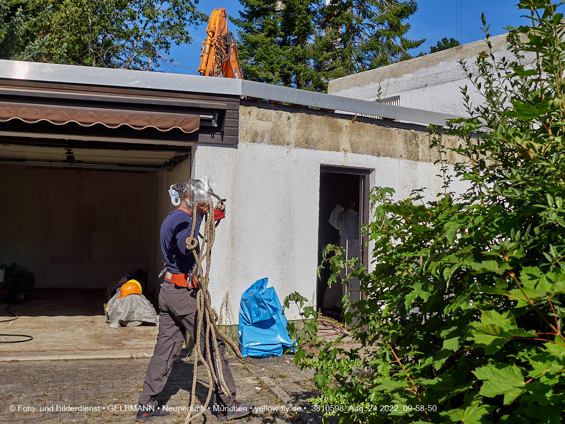 24.08.2022 - Baustelle an der Niederalmstraße 16 und Hugo-Lang-Bogen 13 in Neuperlach-Trudering